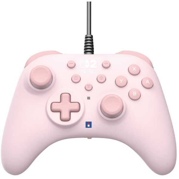 Spelkontroll - Nintendo Switch och Switch 2 - Trådad - Rosa - Horipad Turbo - Programmerbara knappar - Hori