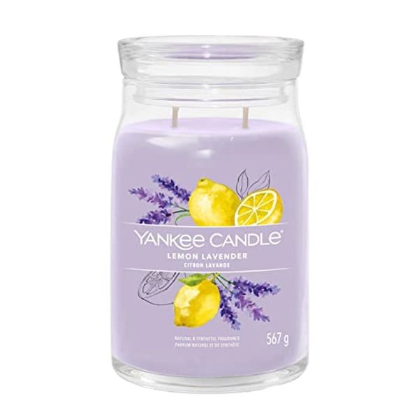 Duftlys - Yankee Candle - Citron Lavendel - Sojavoks - Stor krukke - Langvarig