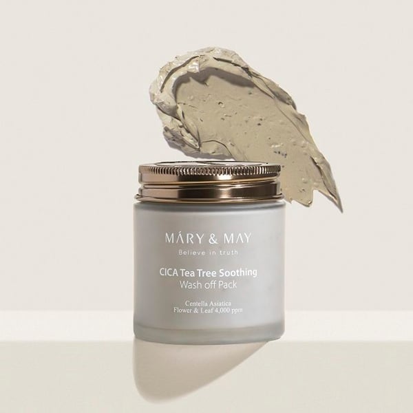 Mask - MARY&MAY - CICA TeaTree Soothing Wash off Pack - 125g - Lugnande - Vegan