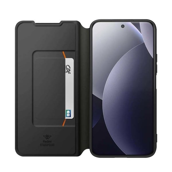 Fodral - Redmi 15 - Pack 2 i 1 (folio + handledsrem) - Mjuk TPU - Kompatibel med 2.5D/3D filmer