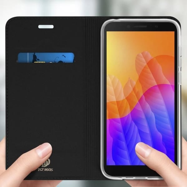 Hus - DUX DUCIS - Huawei Y5p - Ekoskinn - Video Stöd - Svart