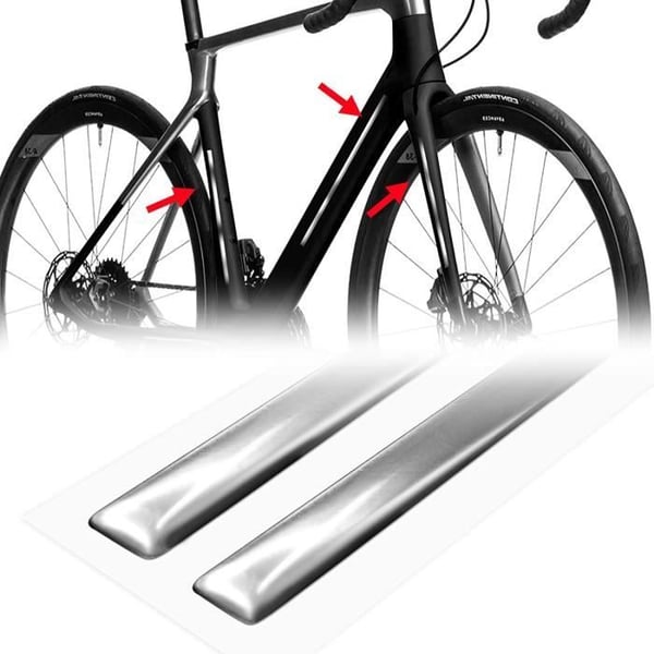 3D Klisterband Bumper - Krom - 1 x 30 cm - 2 Stycken - Ram Skydd Cykel