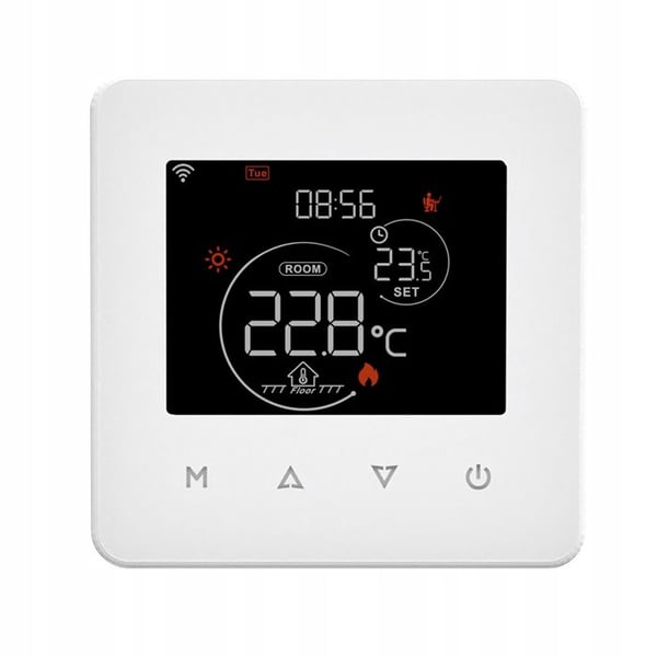 Termostat WiFi - MOES - Tuya - Alexa Google Home - Frostskydd - Barnlås