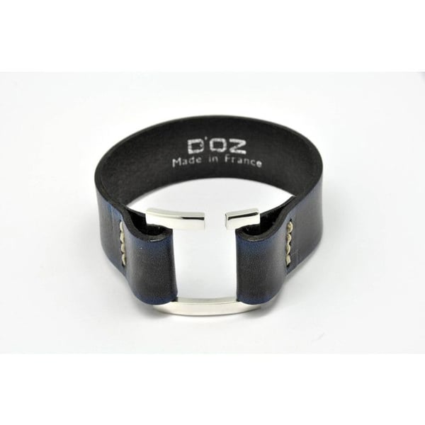 D'OZ för män - Armband för män i blått läder storlek L