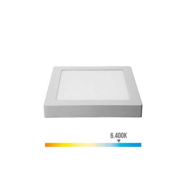 Fyrkantig LED-taklampa EDM - 20W - 1500 lumen - 6400K - Krom - 31597