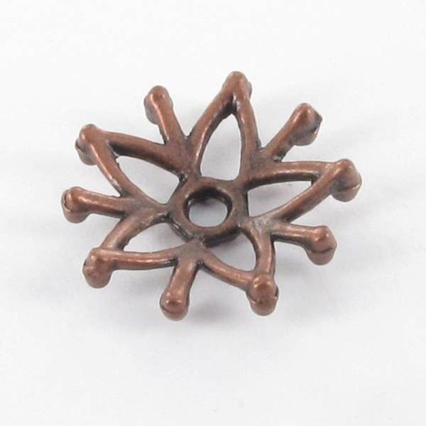 MégaCréa - Stjärnformad metallskål Ø 16 mm Kopparfärgad (10-pack)