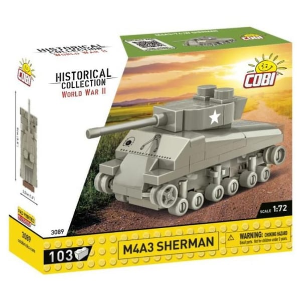 Modell - COBI - M4A3 SHERMAN - 500 delar - Byggsats - Färger Grön och Grå