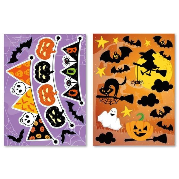 MégaCréa DIY - Fönsterdekoration för Halloween, statisk gel, 22 delar MégaCréa DIY - Fönsterdekoration för Halloween, statisk gel, 22 delar