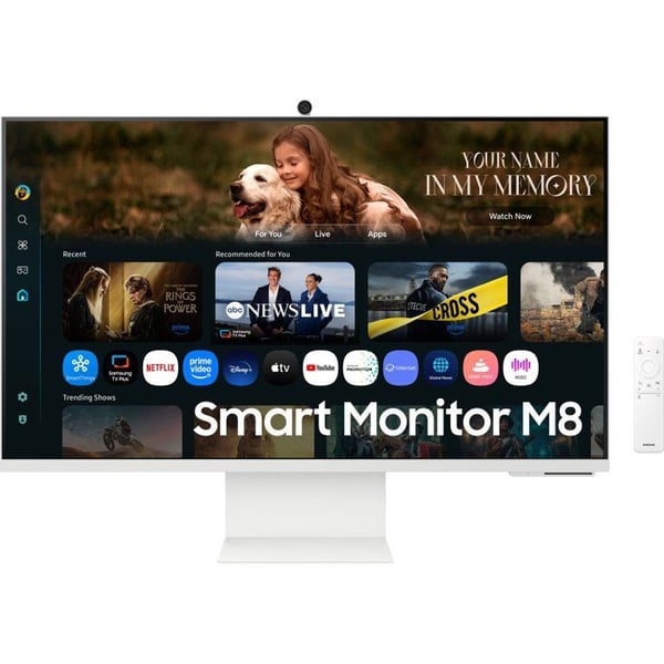 Skärm PC - SAMSUNG - 32" - UHD 4K - 60Hz - VA-panel - 4ms - SMART MONITOR M8 - M80F - Vit