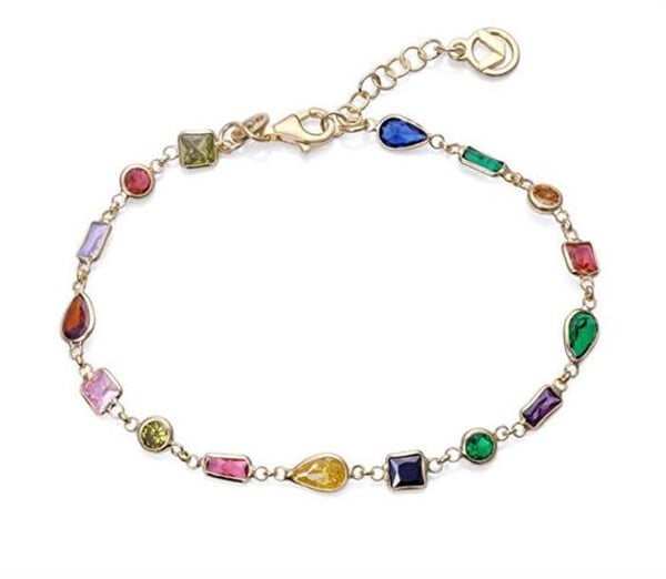 Armband - Viceroy - 1342P100-39 - Guldpläterad - Färgglada zirkoner - Karbinlås