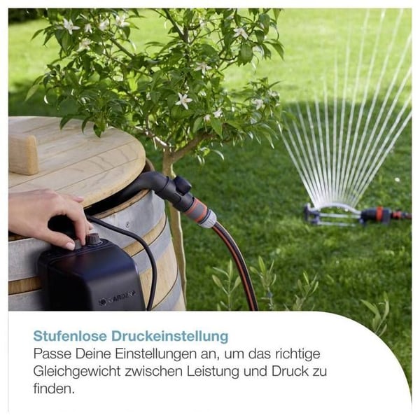 GARDENA Akku-Regnvandspumpe 2600 Comfort 18V P4A solo Regnvandsopsamlingssystem 2600 l/h 1.8 m