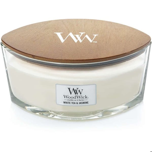CANDELA ELLISSE ELLIPSE GLAS HVID TE & JASMIN
