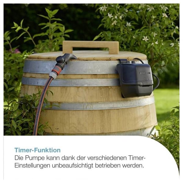 GARDENA Akku-Regnvandspumpe 2600 Comfort 18V P4A solo Regnvandsopsamlingssystem 2600 l/h 1.8 m