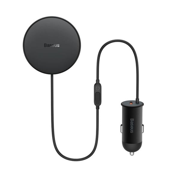 Telefonstøtte - BASEUS - CW01 - Sort - USB-C oplader 15W - Installation i ventilationsgitter
