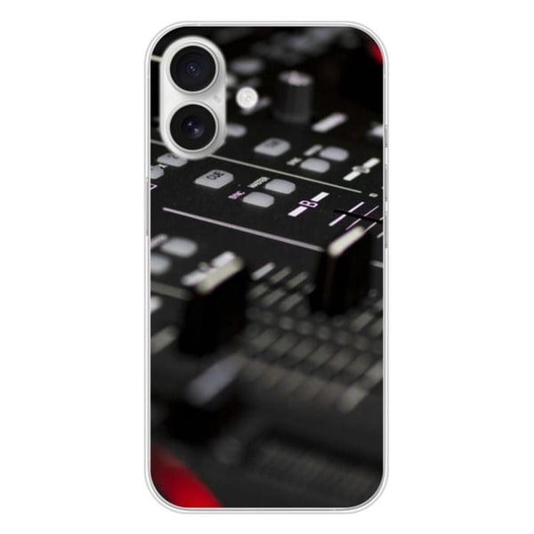 Tryckt silikonfodral som är kompatibelt med Apple iPhone 16 DJ Mixer