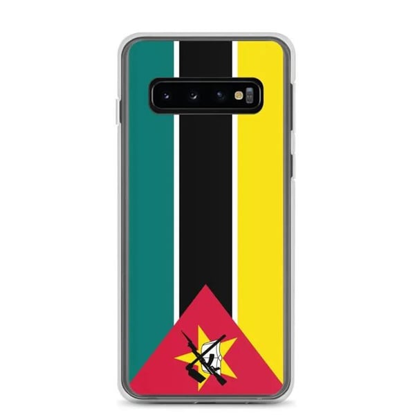 Telefonfodral – Mozambiques flagga – Kompatibel med Samsung Galaxy S22 Ultra – Mjukt fodral – Stöttålig och chockresistent – Pixelforma