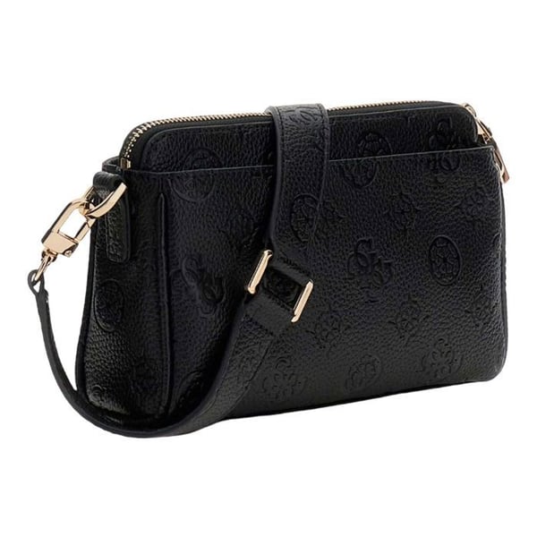 GUESS Axela bandväska svart för kvinnor - Cresidia II Mini Xbody Top Zip Väska Svart Logotyp 333102