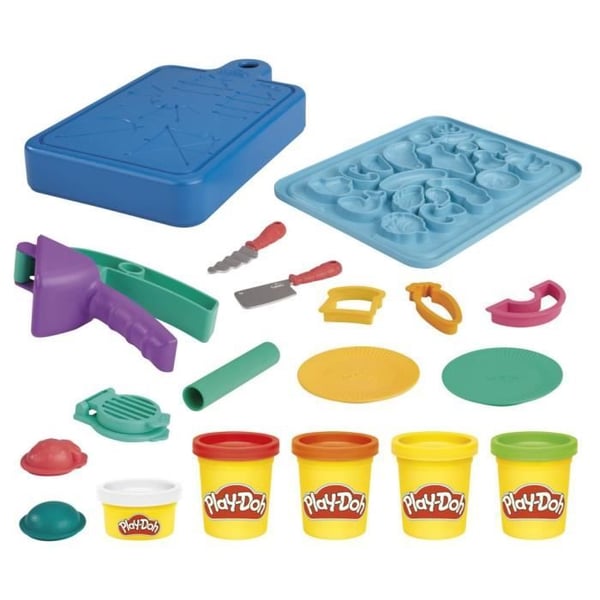 PLAY-DOH lille kokkesæt, modelleringsdej, 14 køkkentilbehør, førskolelegetøj, Playdoh-køkkener