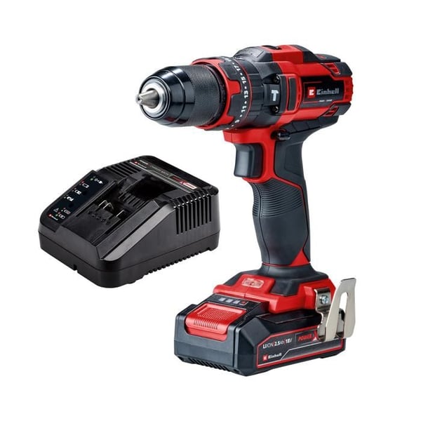 Einhell Slagskruvdragare utan sladd TE-CD 18/44 Li-i (1x2,5Ah) PXC (18V) Levereras med Batteri 2,5Ah och Laddare