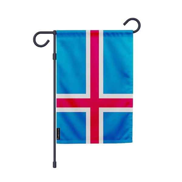 Flagga Trädgård Island – 32 x 47.5 cm – Hållbar Polyester – Vertikalt Format – Utomhus – Pixelforma