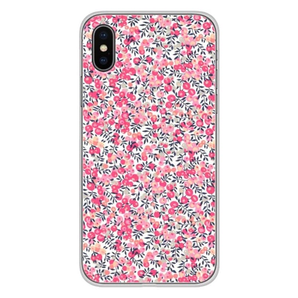 1001Coques - Silikonfodral kompatibelt med Apple iPhone X iPhone XS - Liberty Wiltshire Rose-mönster - Originaldesign tryckt i Frankrike