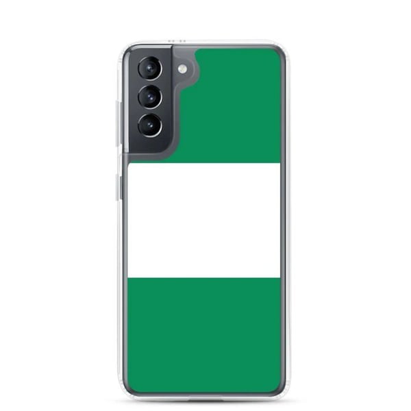 Mobilskal – Nigerias flagga – Kompatibel med Samsung Galaxy S23 Plus – Mjukt skal – Stötsäkert och hållbart – Pixelforma