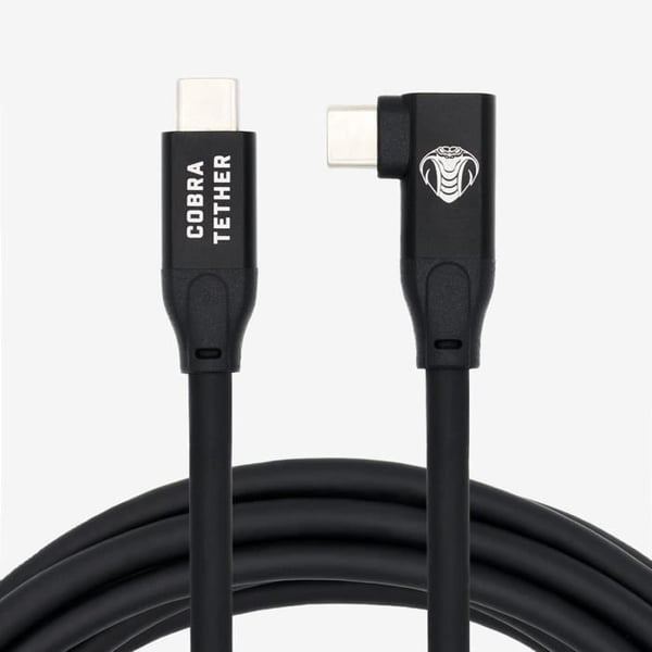 CobraTether USB-C till USB-C hona, förlängning, 10 m, gul