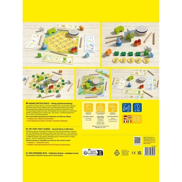 Brädspel - HABA - Mina första spel - Ljudspelssamling - Blandad - 3 år och uppåt