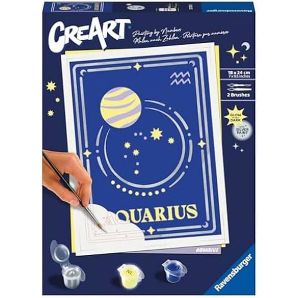 Målarbok med nummer - RAVENSBURGER - Aquarius 23738 - Flerfärgad - Komplett kit - 18x13 cm