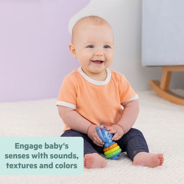 Bright Starts Stitch fidgetleksak - flerfärgad sensorisk babyleksak