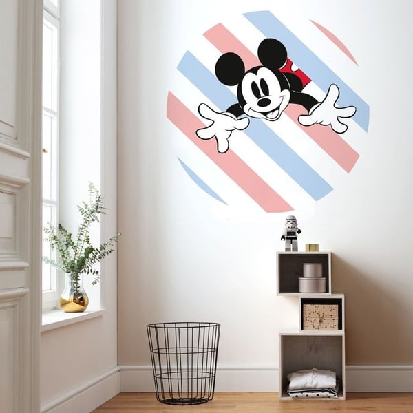 Fototapet - KOMAR - Disney Mickey - Självhäftande non-woven - 125 x 125 cm - Återpositionerbar