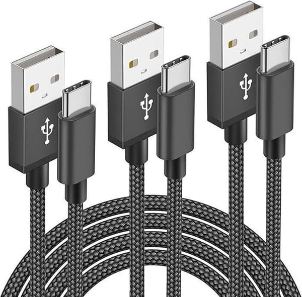 USB Type C-kabel - INTE - Paket 1m+2m+3m - Snabbladdning 3A - Flätad nylon - Överföring 480 Mbps