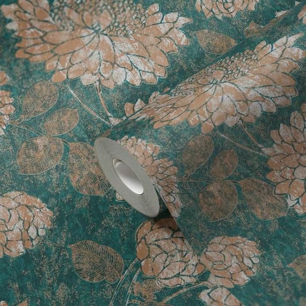 A.S. Creation Attractive 2 390254 Non-woven Tapet Blommor 10.05 x 0.53 m Grön