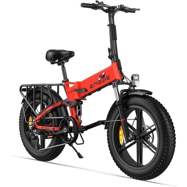 ENGWE ENGINE X - Fällbar elcykel 20 tum - Avtagbart batteri 48 V 13 Ah - Räckvidd 120 kilometer - Röd