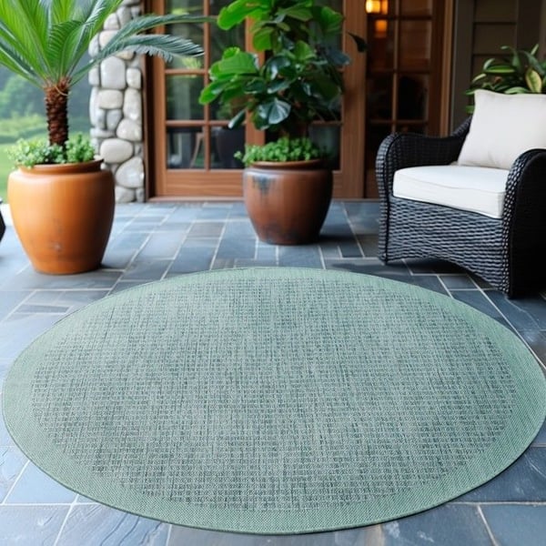Utomhusmatta, Unicolor, Blå färg, Matta för Terass-Balkong-Kök, baksida i polypropylen (Dimension: 200X200 cm)
