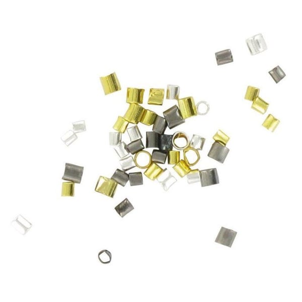 MégaCréa DIY - Krosspärlor rör 1,5 till 2 mm Assortiment 180 bitar