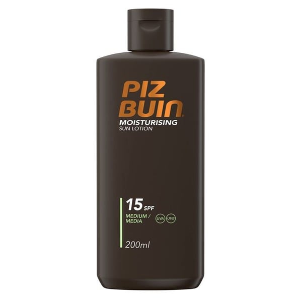 Solskenlotion - PIZ BUIN - FUKTANDE - SPF15 - 200 ml - Icke fet