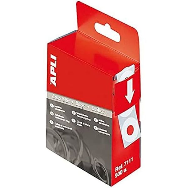 Självhäftande brickor - Apli - Apli 07111 - 500 st - Ø 13 mm - Vit färg Självhäftande brickor - Apli - Apli 07111 - 500 st - Ø 13 mm - Vit färg