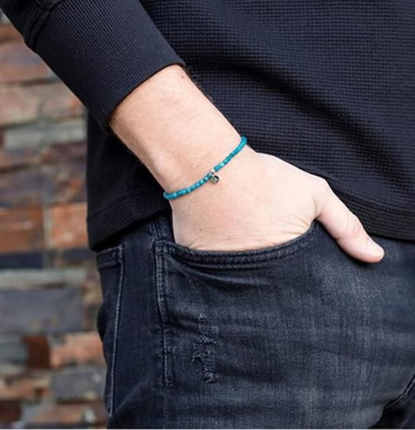 Armband - AGATO - POL-B05/20G - Apatit turkos - Argent 925 - 19,5-20 cm