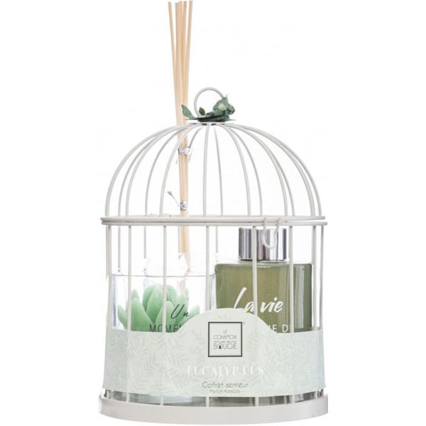 Burk med diffuser och doftljus "Stulna stunder" Atmosphera - Burk med diffuser och doftljus Eucalyptus -