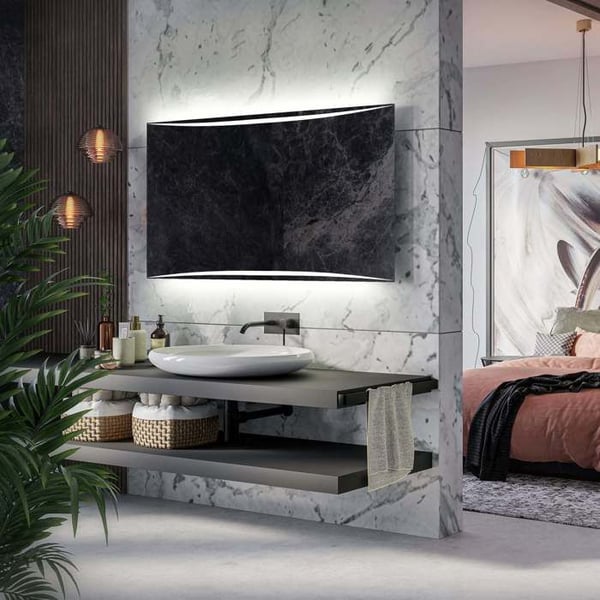 Alasta - Badrumsspegel - 50x60 cm - Modell Vilnius - Spegel med LED-belysning