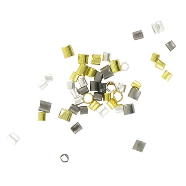 MégaCréa DIY - Krosspärlor rör 1,5 till 2 mm Assortiment 180 bitar