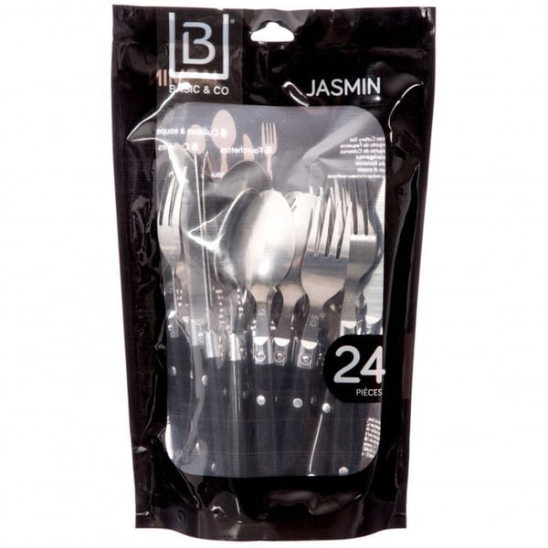 24-delars bestickset "Jasmin" Secret de gourmet - Vit