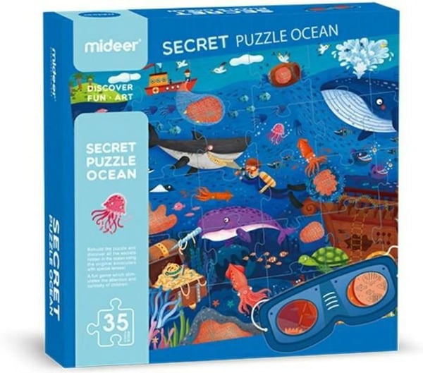 Puzzle Detektiv Ocean - MIDEER - Dyr - Barn - Indendørs