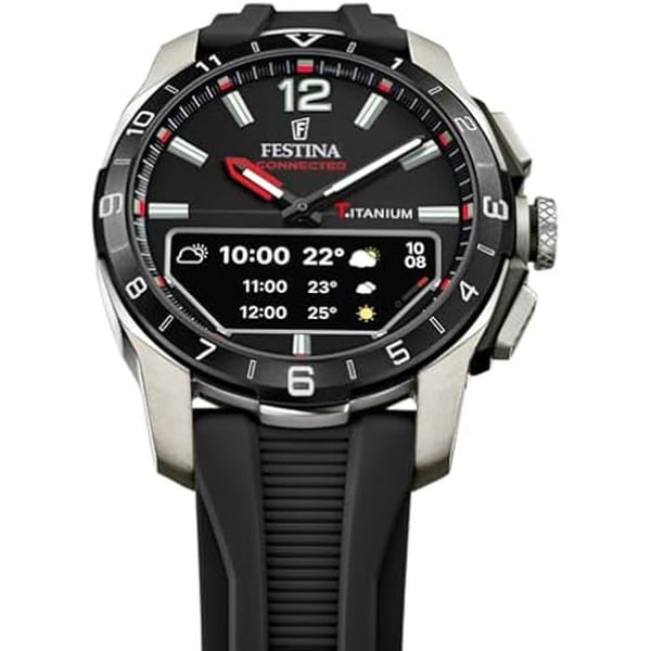 Ur - FESTINA - F23000 - Titan sølv - Gummirem - Sport herre