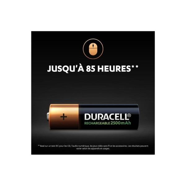 Duracell RCR AA X2 2500 MAH genopladeligt batteri
