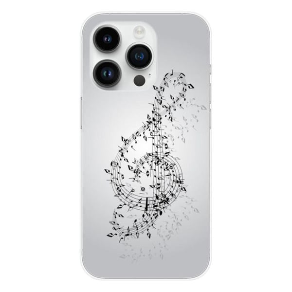 Tryckt silikonfodral som är kompatibelt med Apple iPhone 14 Pro Valse des notes