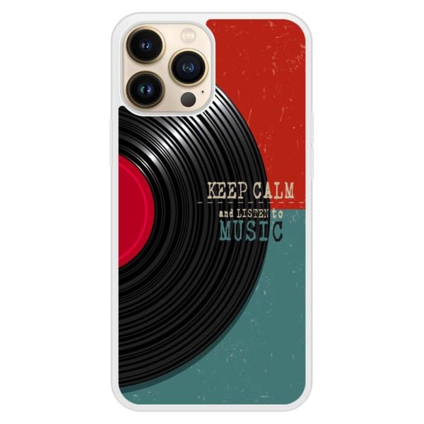 Coque i silikon med förstärkt tryck som är kompatibel med Apple iPhone 13 Pro Max Keep calm