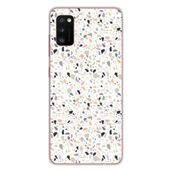 1001Coques - Silikonfodral kompatibelt med Samsung Galaxy A41 - Terrazzo-mönster i färg - Originaldesign tryckt i Frankrike