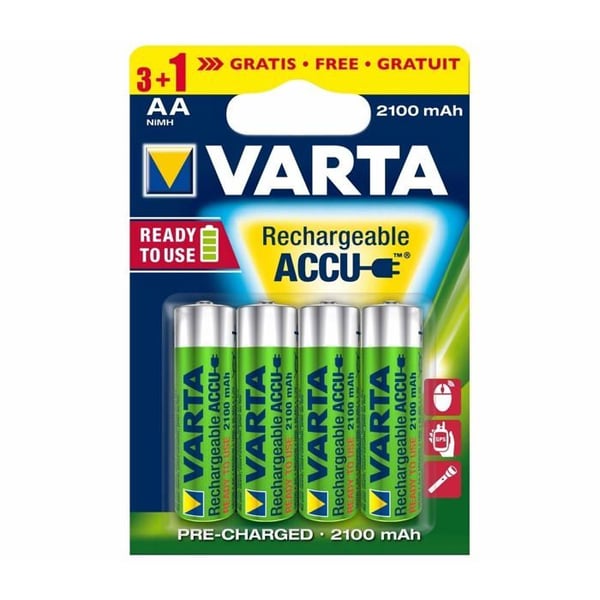 AA uppladdningsbara batterier - Varta - ACCU Varta - 2100mAh - 4-pack
